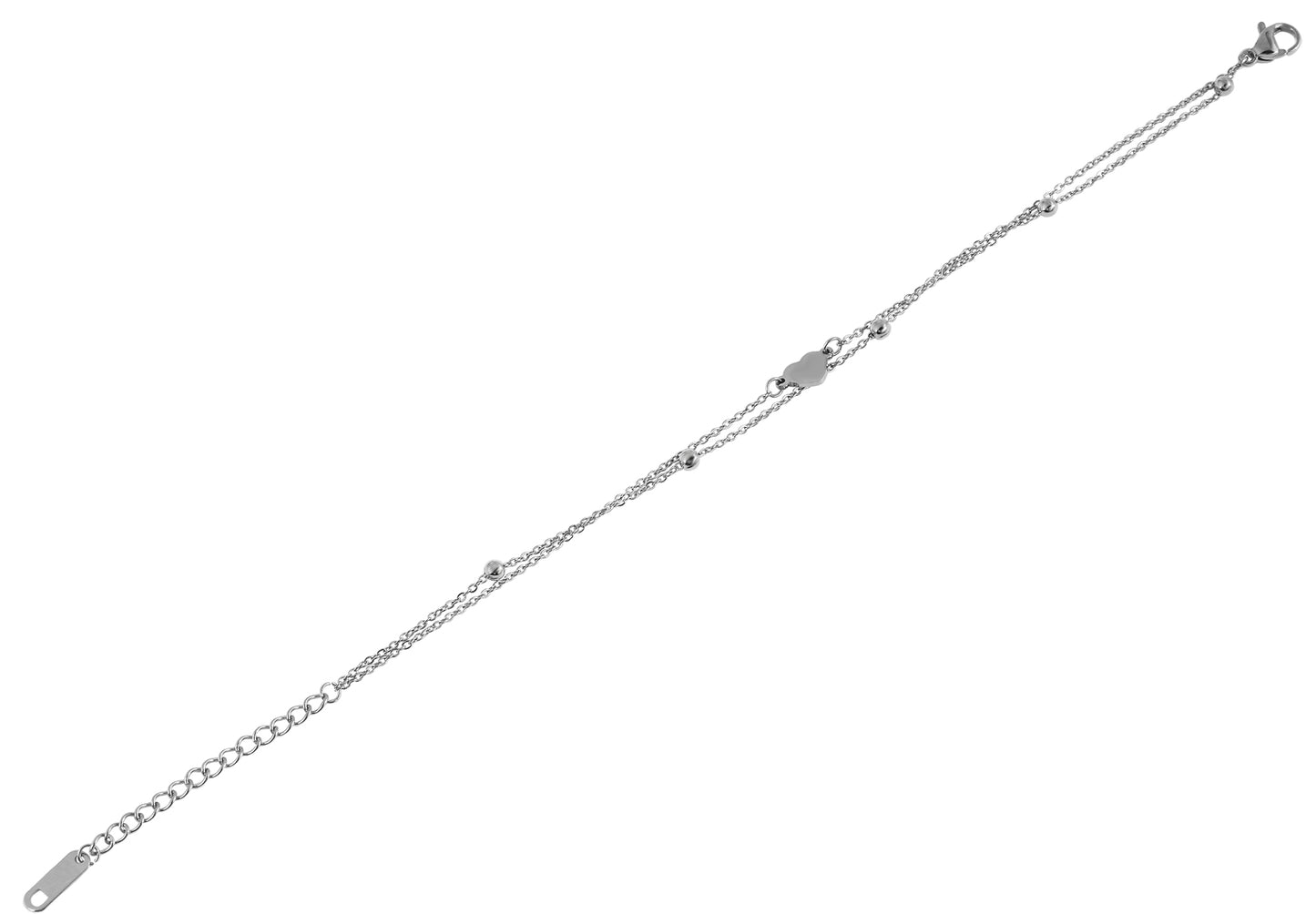 Akzent Armband aus Edelstahl, Herzelement