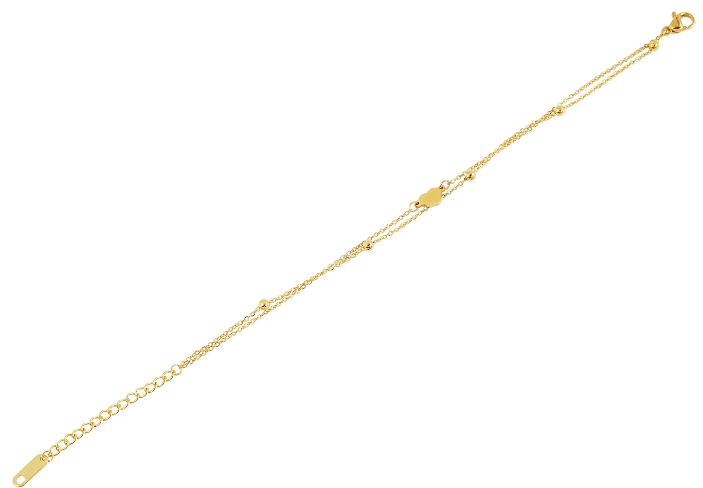 Akzent Armband aus Edelstahl, Herzelement